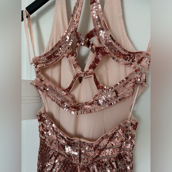 Mac Duggal | 5390 Sleeveless Sequin Embellished Cut Out Back Size 0 NEW PROM! - Picture 9 of 13
